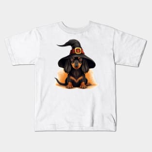 Halloween Dachshund Dog #1 Kids T-Shirt